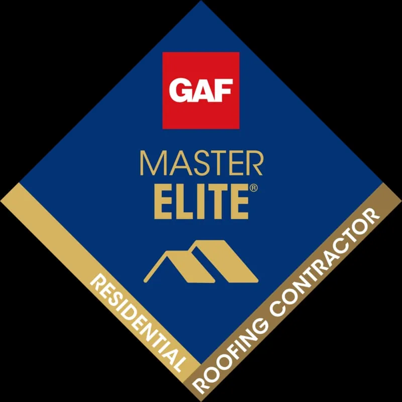 GAF Master Elite Residential Roofing Contractor badge.